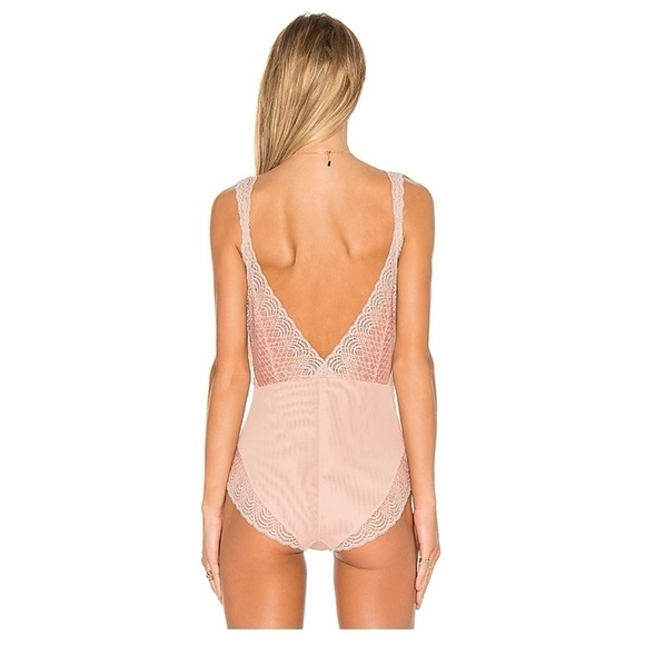 Nwt-Free People 'Sinking Ships' Metallic Trim Bodysuit - Picture 3 of 10